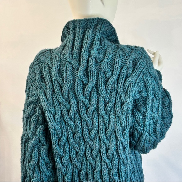 Chunky Hand Knit Long Line Cardigan - Picture 10 of 14